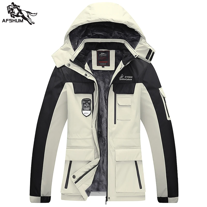 Winter Jacket Men Parka 6XL 7XL 8XL Jacket Mens Plus Velvet Thickening Hooded Coats Ski Suit Men's Casual Warm Jackets Coat 898