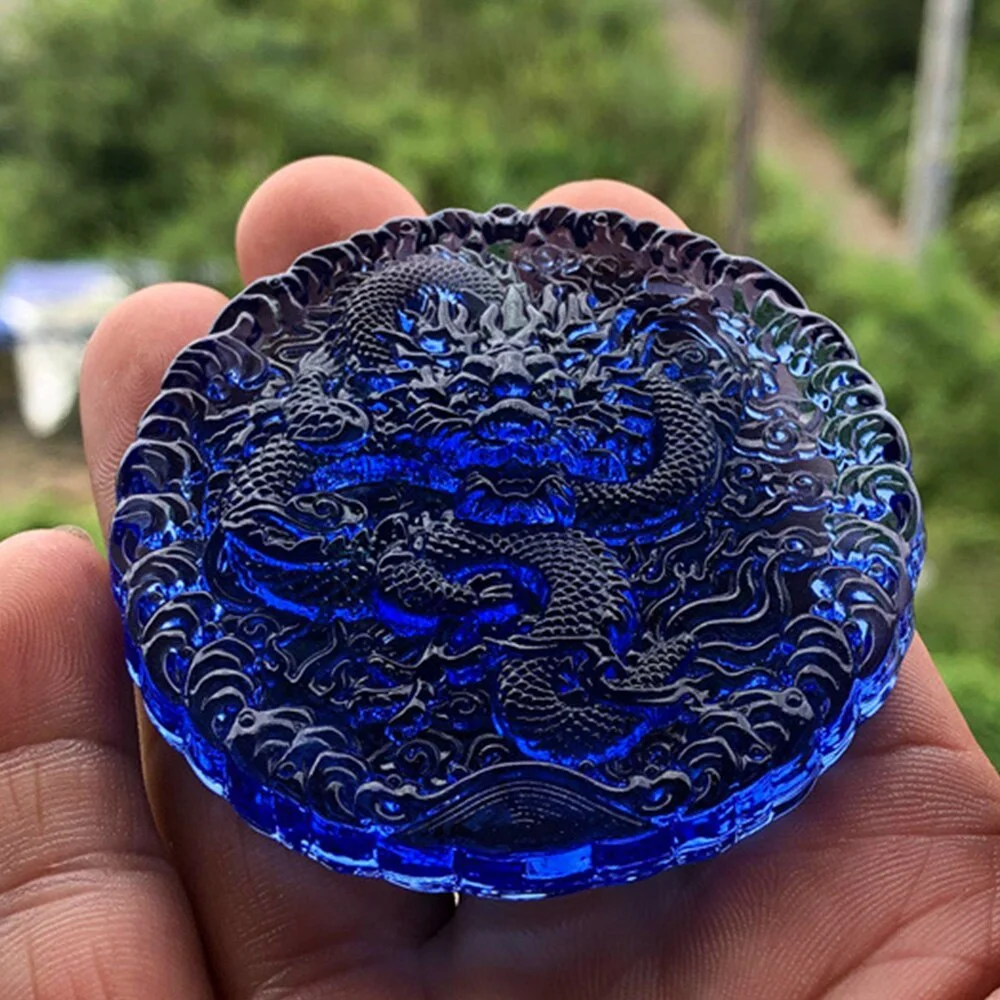 Dragon King Mandala Crystal Mani Stone Tibetan Buddhist Offerings Six-character Mantra Offerings Lucky Brave Jewelry