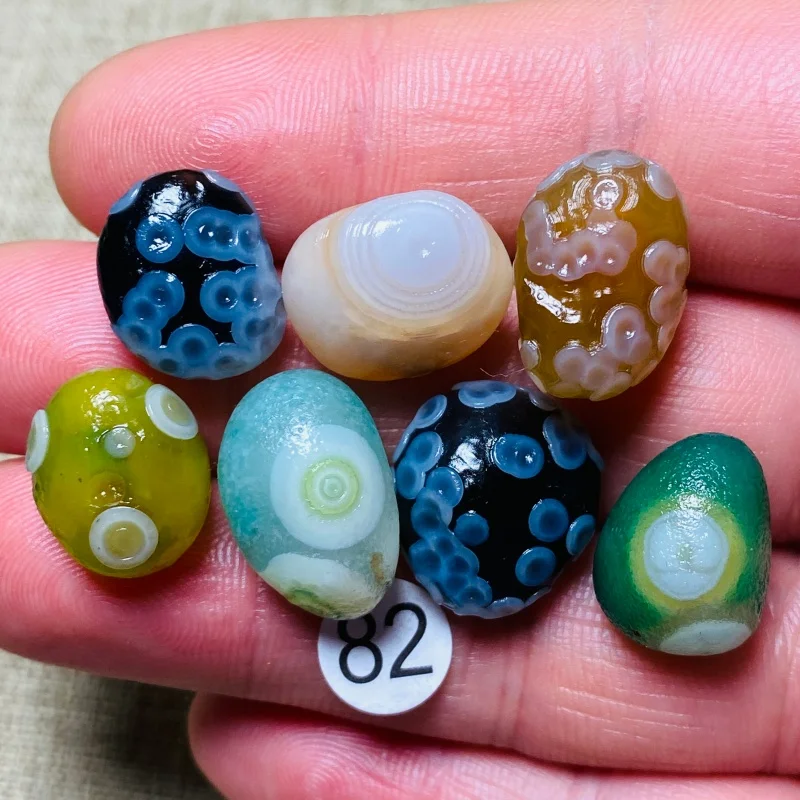 Natural Colorful Sardonyx Agate Alxa Gobi Rock Specimen Energy Crystal Healing Chakra Reiki Stone Garden Home Decor Gift 7Pcs