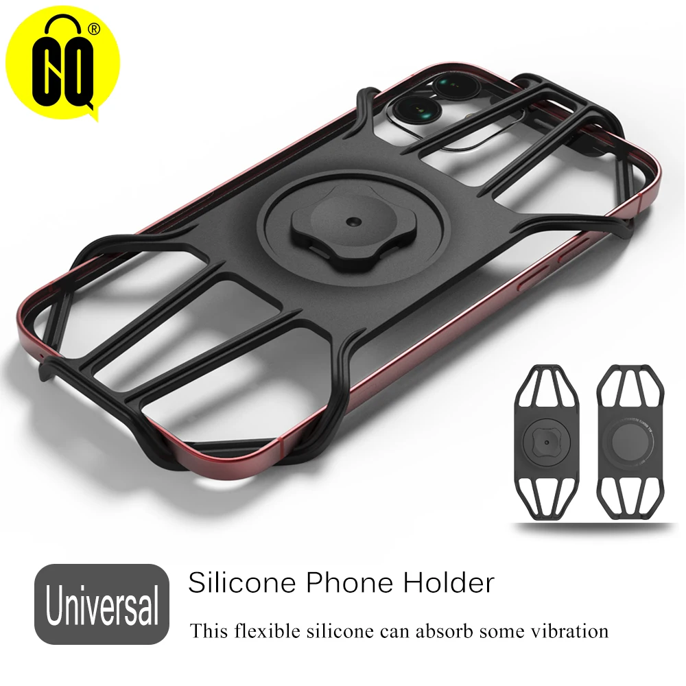 Universal Bike & Motorcycle Phone Mount - Silicone Holder for iPhone 16/Pro Max/Xiaomi/Samsung - C-Series Bracket Compatible