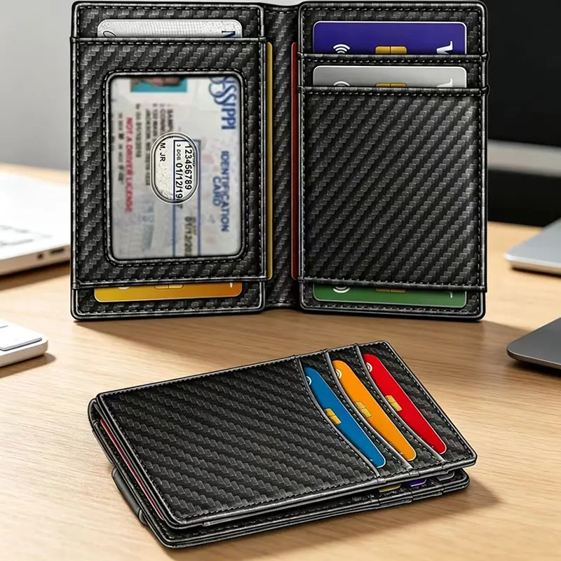 Ultra-thin Wallet for Men Multifunctional Bank Card Holders Coin Purse RFID Blocking Men’s Minimalist Bifold Wallet