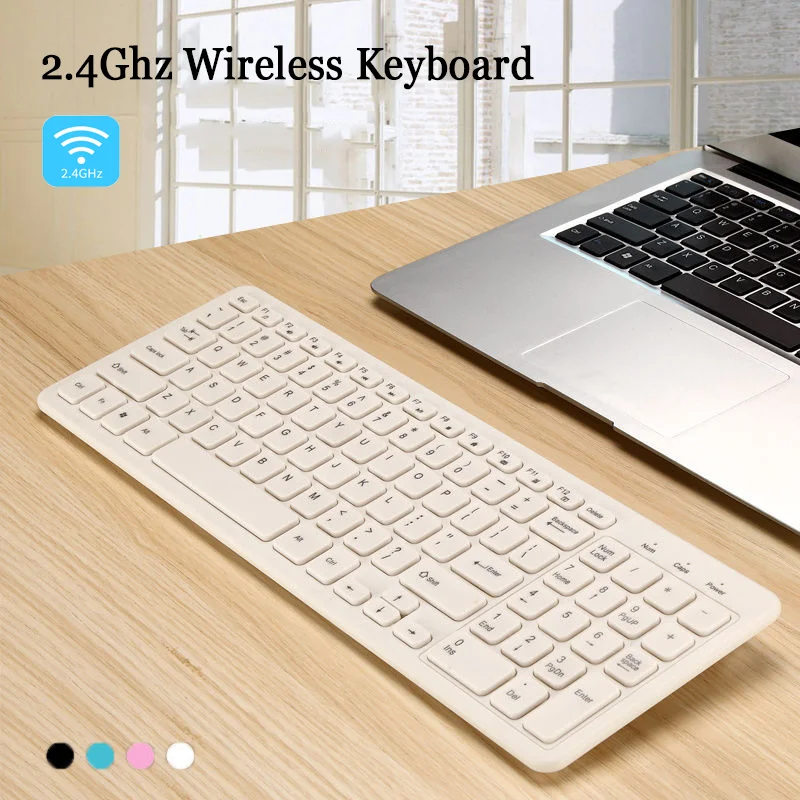 96 Keys Wireless Keyboard With Numeric Keypad Silent Slim Multimedia Gaming Wired Keyboard For Laptop PC Tablet Computer Office