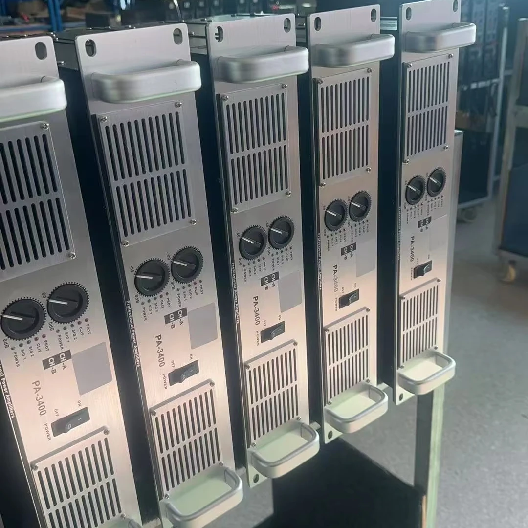 10pcs 2U High Quality Professional Metal Power Amplifier 800W~1200W 2-Channel Hot Selling P-3400 Model