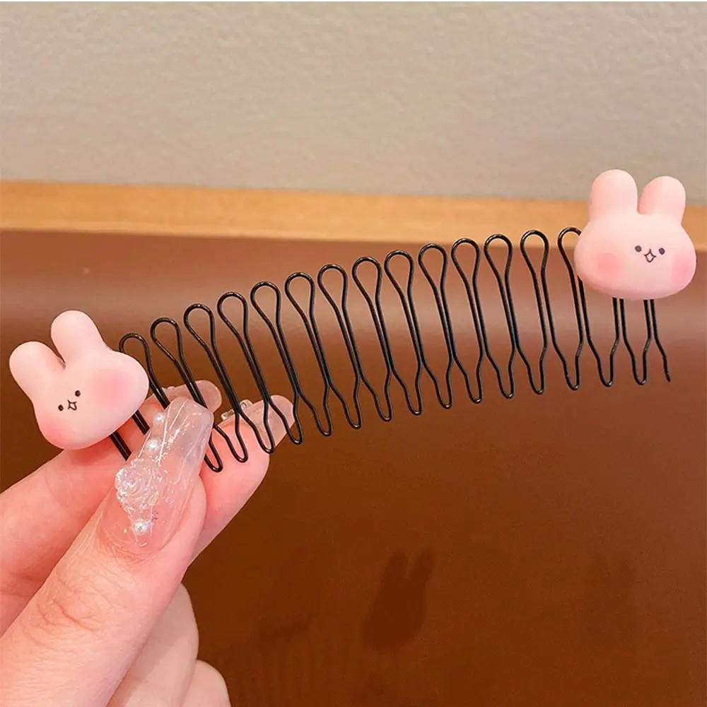 Sweet Spring U Shape Hair Styling Comb Fixed Combs Hair Wear Invisible Extra Hair Holder Rainbow Crown Women