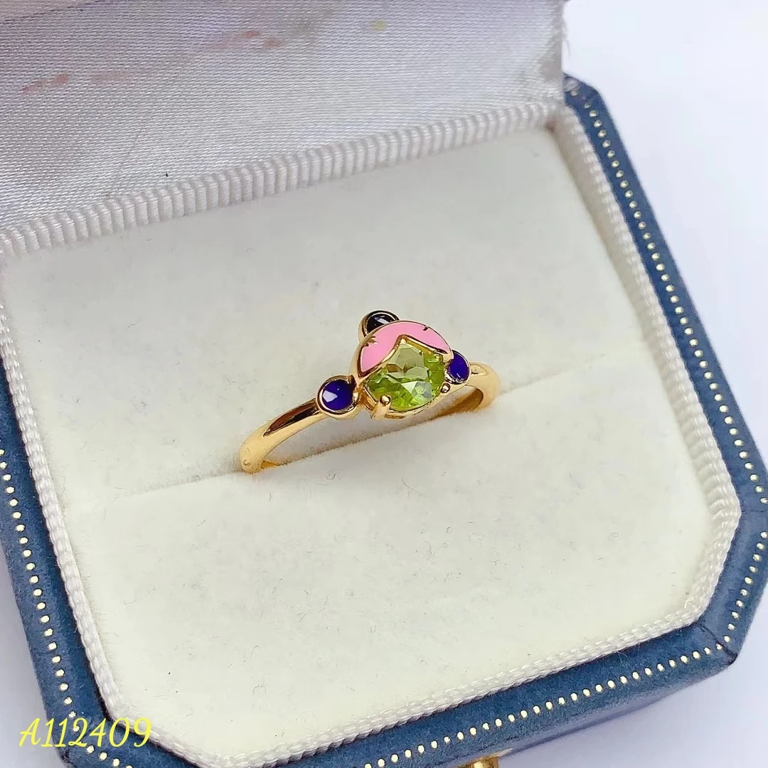 KJJEAXCMY Natural High Clarity Rainbow Color Cute Girl Shaped Lady's Earrings S925 Pure Silver Inlaid Support Testing Best Gift