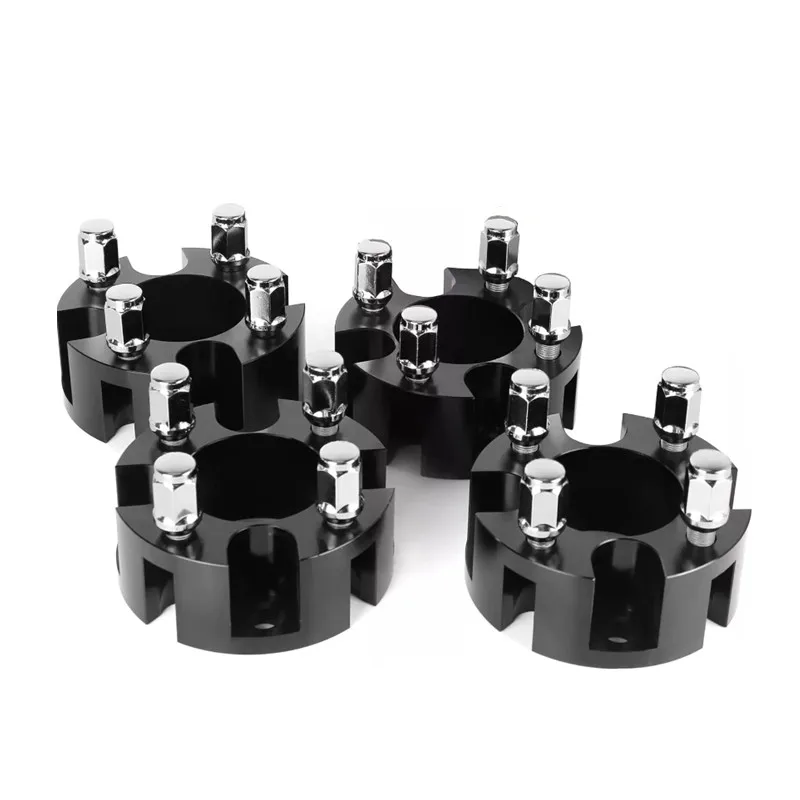 Golf Cart Wheel 2 inch Spacers Adapter Kit with Lug Nuts For Club Car EZGO  4x4 Bolt Pattern 68mm Hub Bore 1/2-20 Studs