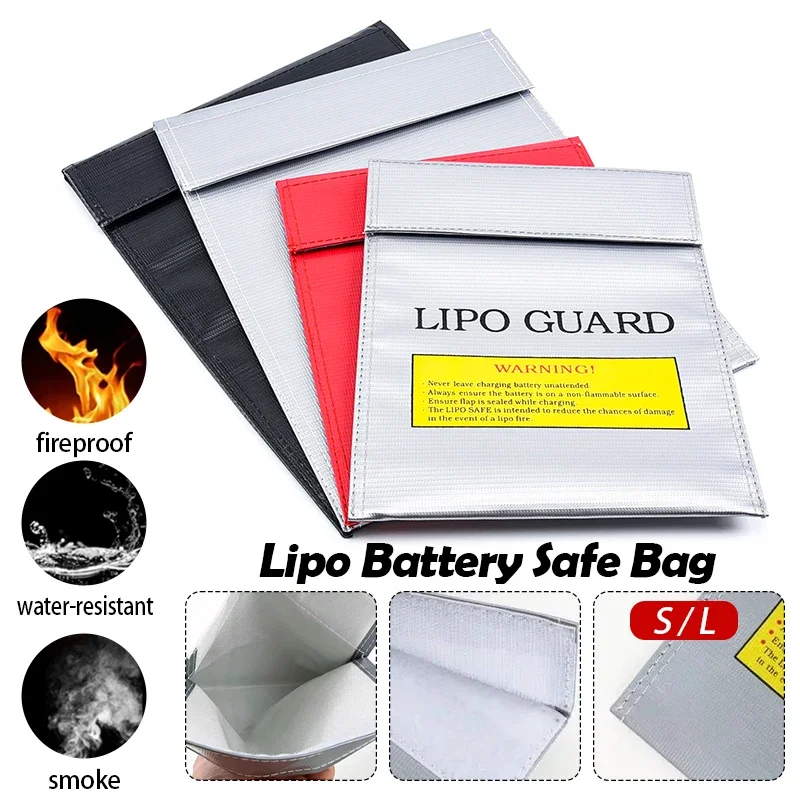 High Quality Fireproof Waterproof Rc Lipo Battery Safety Storage Bag Charge Sack Silver Red Black Car Household Package