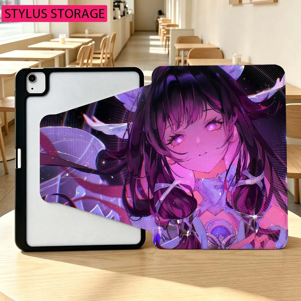Anime Girl Re ZERO For Samsung Galaxy Tab A7 A8 A9 A11 S6 S7 S8 S9 S10 S11 FE Plus 360° Rotation Pen slot Tablet Case