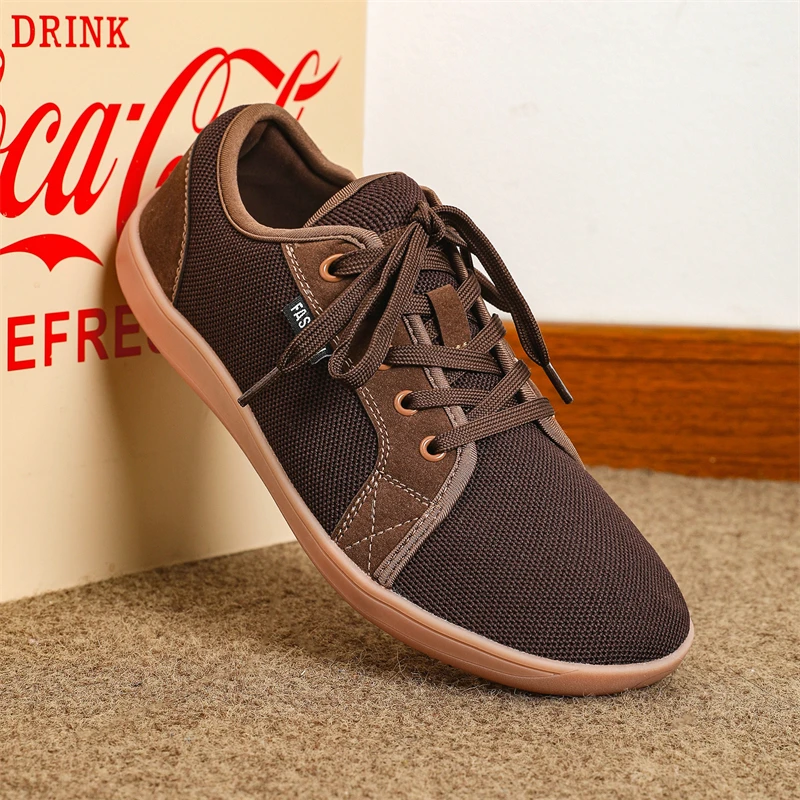 New Unisex Wider Shoes Breathable Mesh Men Barefoot Wide-toed Shoes Brand Flats Soft Zero Drop Sole Wider Toe Sneakes Large Size