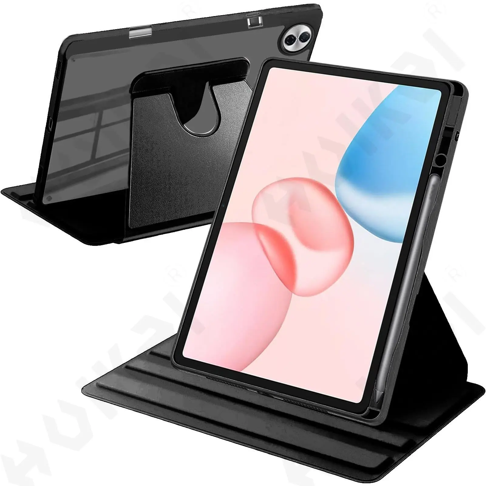 Rotating Case for Honor Pad 10 Magic Pad 3 X9 Pro X9A 2 V9 with Pen Holder 360 Degree Protective Stand Cover Auto Wake Sleep