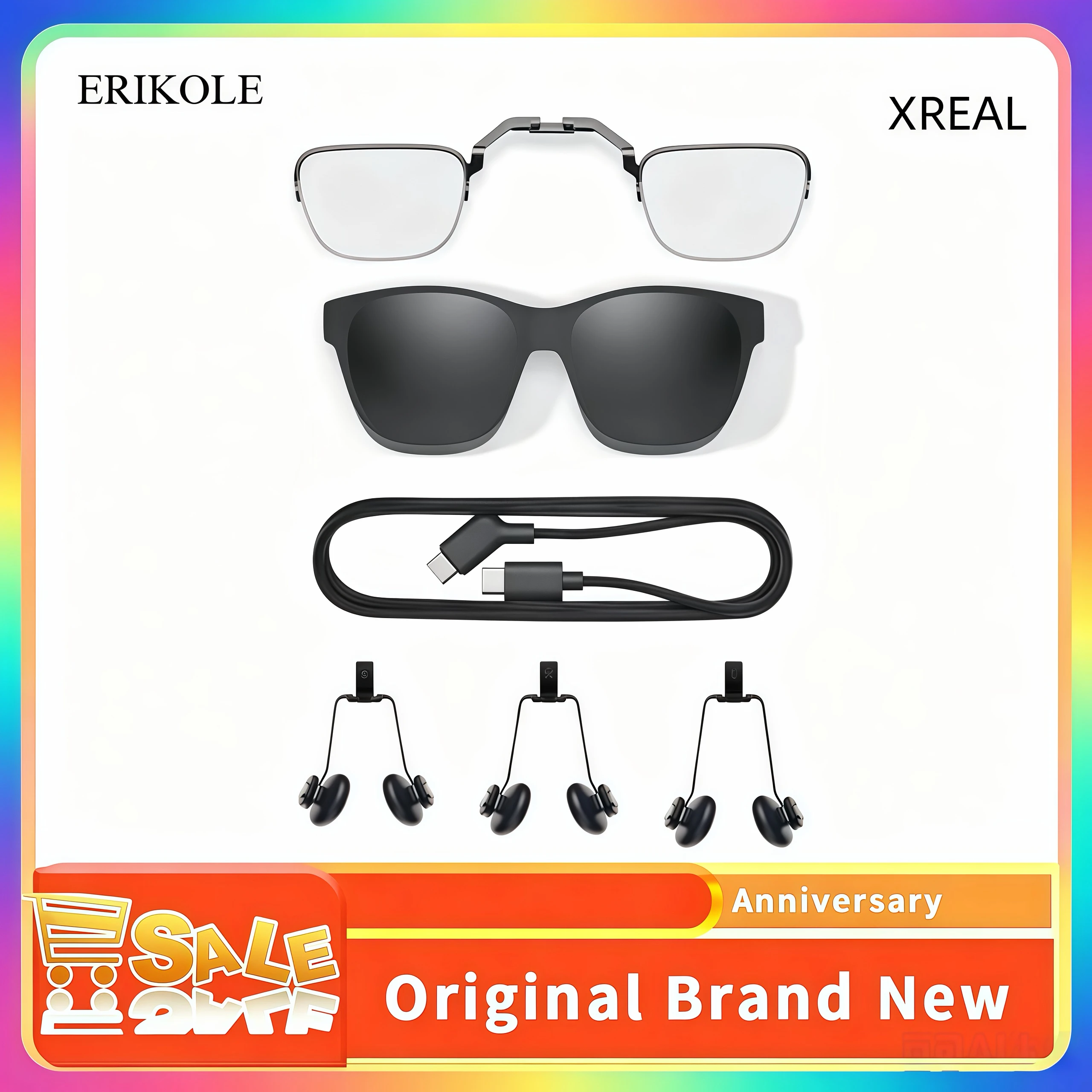 For XREAL Air/Air 2 Pro/Ultra/One Smart AR Glasses Accessories Nose Pad, Data Cable, Myopia Glasses Frame, Eyeglasses Hood