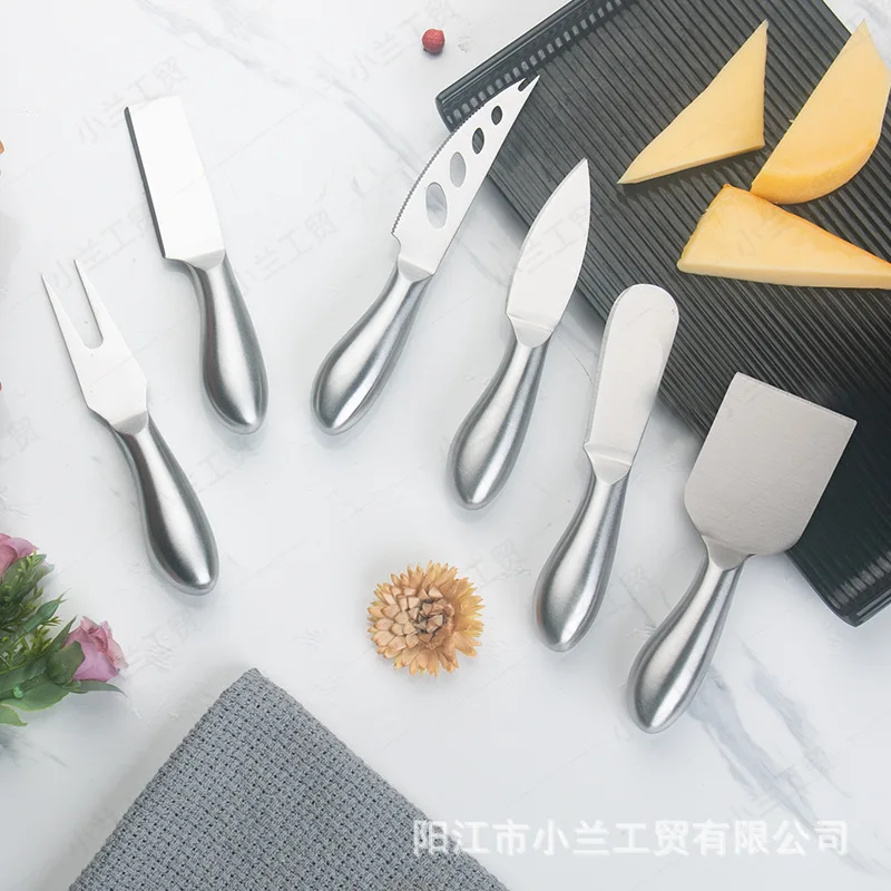 Stainless Steel Hollow Handle Cheese Knife Set Cheese Butter Fork Kitchen Special Knife and Fork Shovel Baking Tool