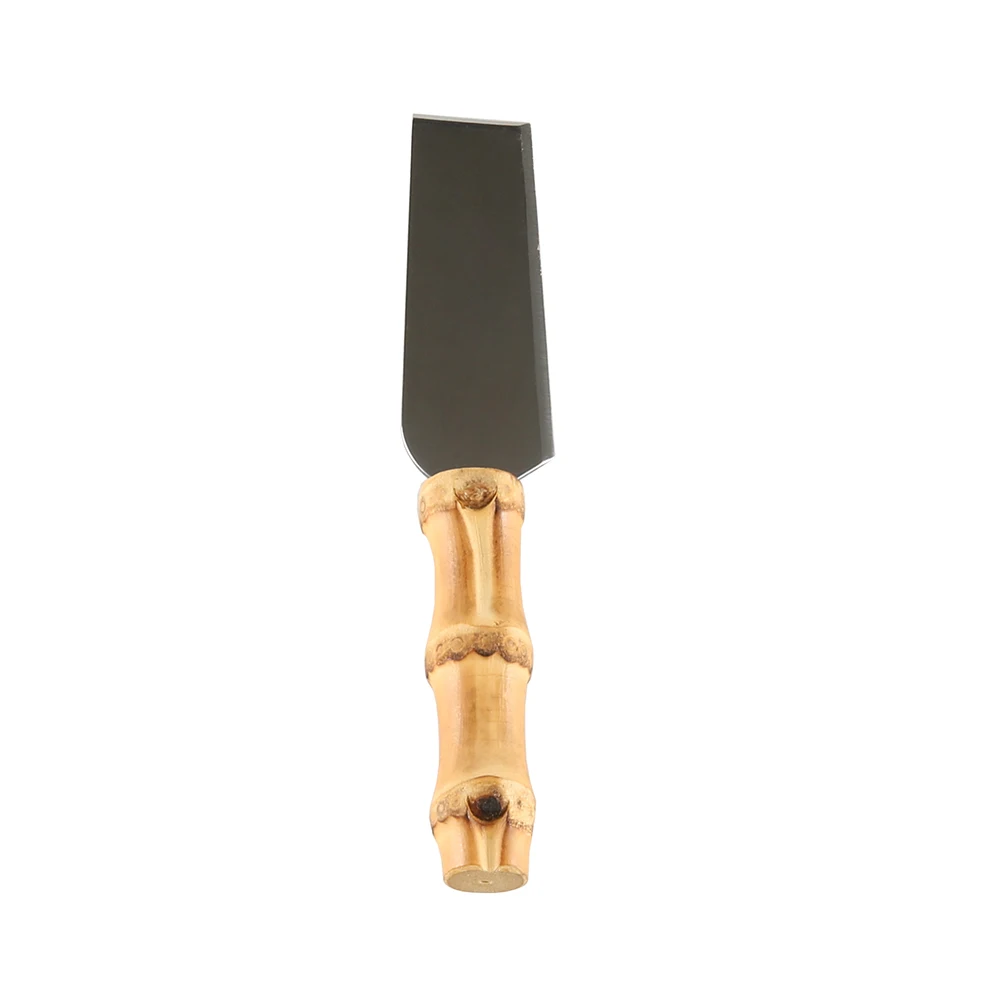 Baking Tool 304 Stainless Steel Bamboo Root Handle Fruit Dessert Toast Pizza Cream Butter Cake Small Cutter Mini Cheese Knife