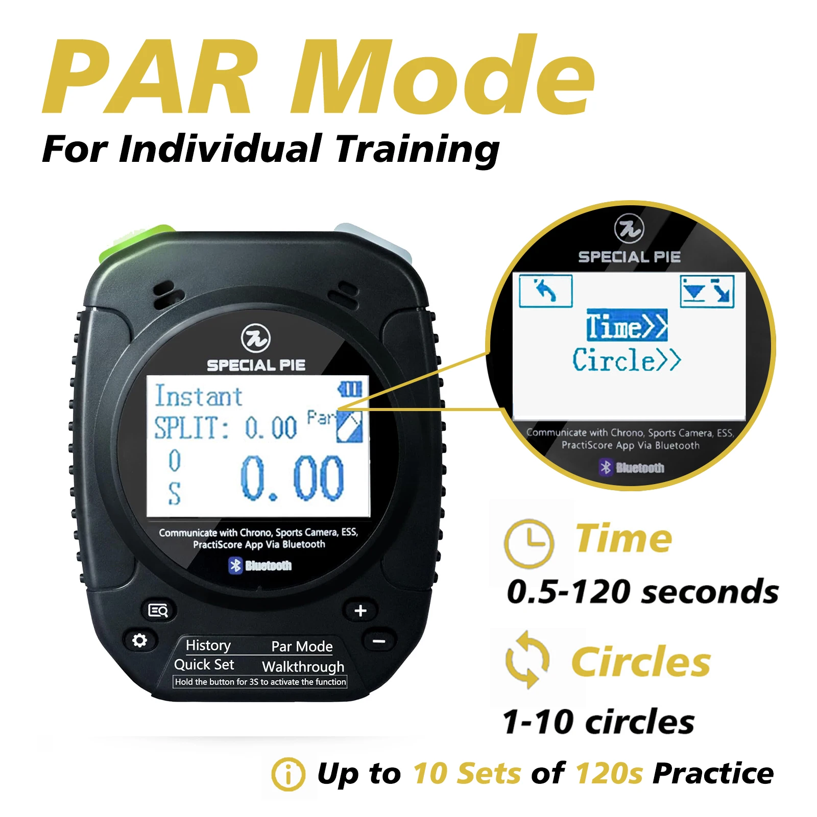 IPSC Official Certified Shot Timer-Rechargeable ,Multilingual for IPSC,USPSA,IDPA Competitions Special Pie M1A2+