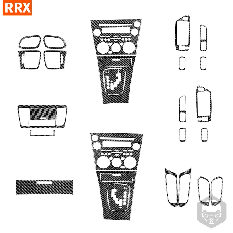 For Subaru Legacy/Outback 2005-2009 Carbon Fiber Sticker Central Radio AC CD Gear Shift Storage Panel Car Accessories Decorative