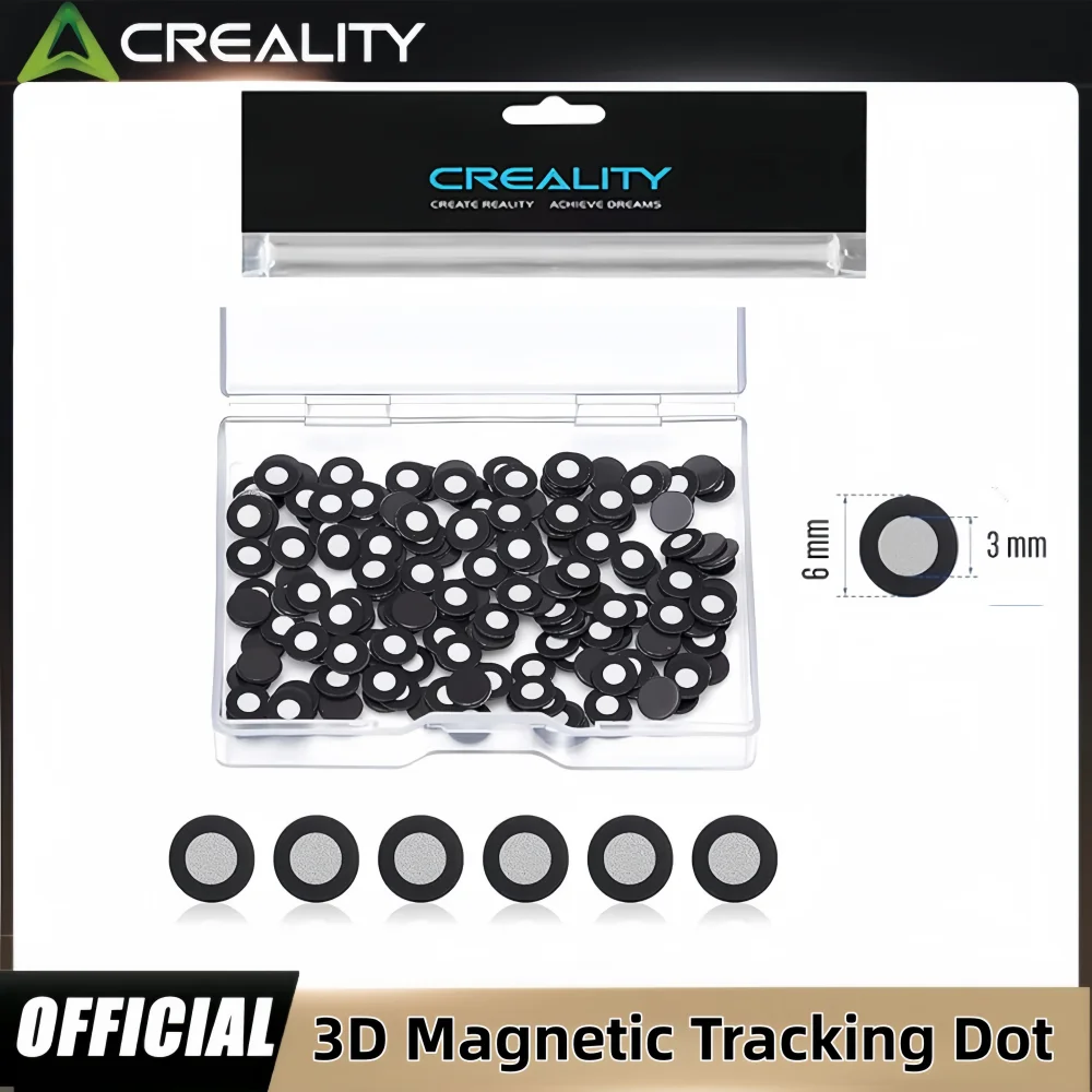 Creality 3D Magnetic Tracking Dots,Diffuse Reflection Positioning Markers Reference Point Scanning Targets(Inner3.0mm/Outer6mm)