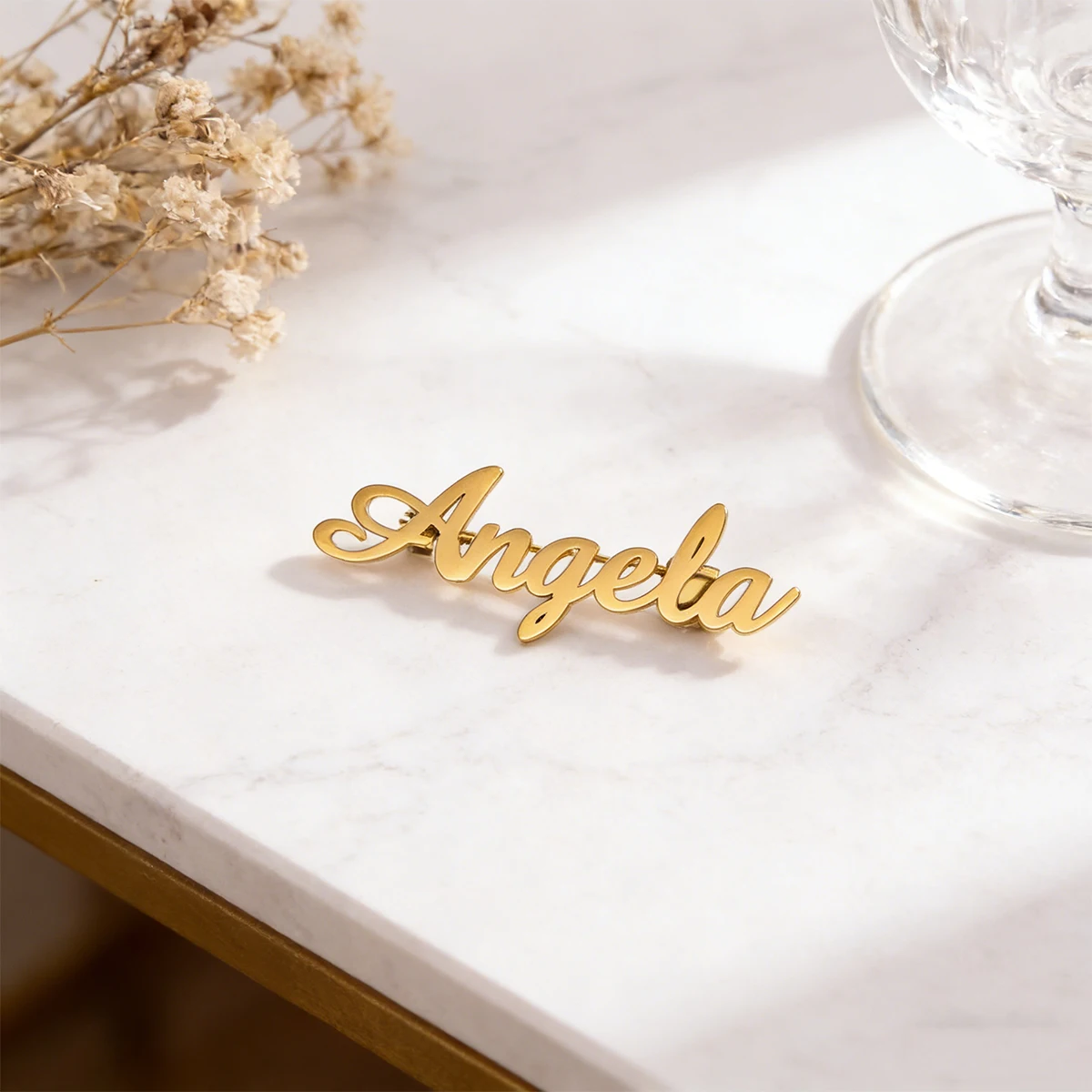 Custom Name Pins Brooch Waterproof Stainless Steel Brooches Trend 2026 Femme Customized Jewelry Daily Wear