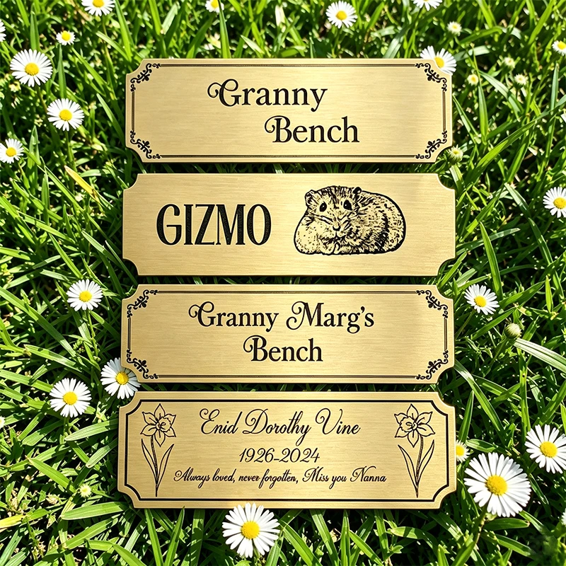 Custom Stainless Steel Photo And Text Double Sides Tape Plate Personalized Nameplate Mailbox Support Custom Personal Design Gift