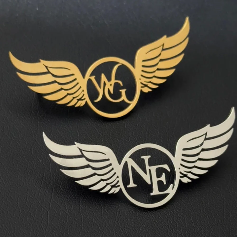 Customized brooch, wing brooch, personalized brooch, perfect gift for friends