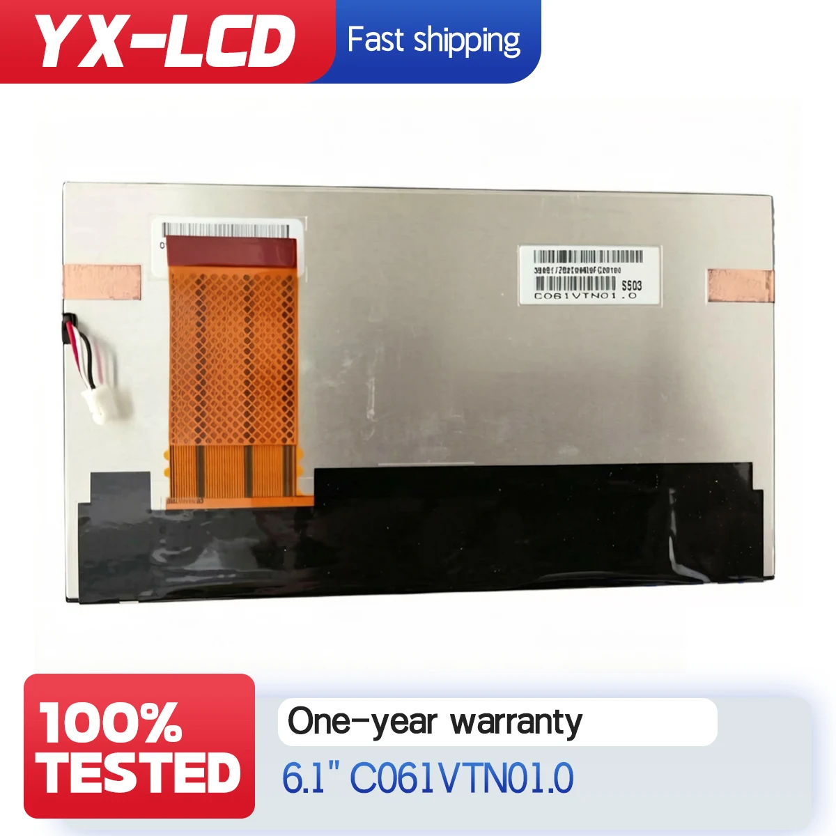 LCD Display Screen 6.1 inch C061VTN01.0 Compact Vehicle Display with Touch Screen Panel Automotive Accessories