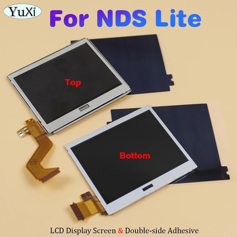 1Pc Screen For Nintend DS Lite NDSL Top Bottom LCD Display Screen Anti-Static Insulation Dustproof Sponge Double-side Adhesive