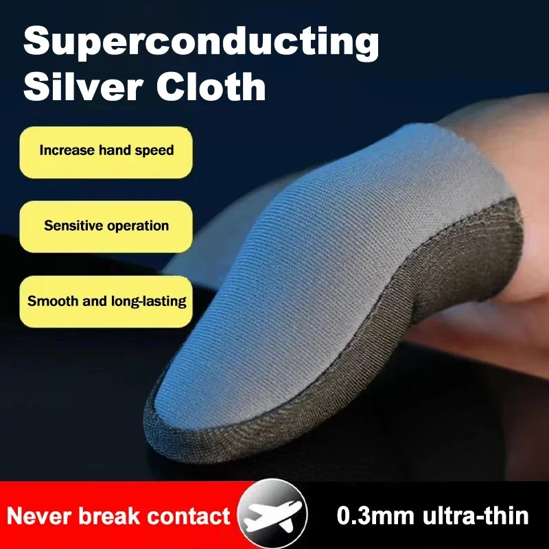 1 Pair NEW Touch Screen Finger Cover for PUBG Ultra-thin Breathable Sweatproof High Sensitivity Mobile Gaming Finger Gloves Cots