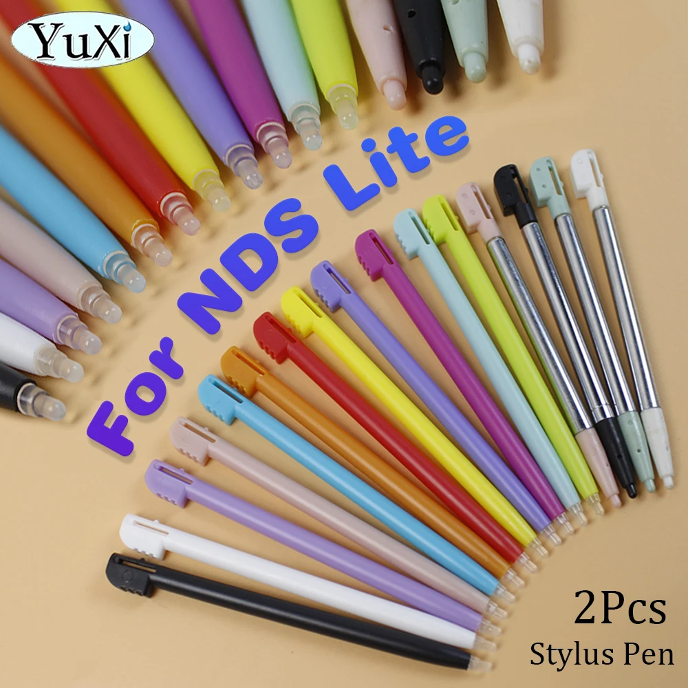 2Pcs Game Touch Stylus Pen For Nintend DS Lite Colorful Touch Screen Stylus Telescopic Pen For NDSL Plastic Metal Stylus Pen