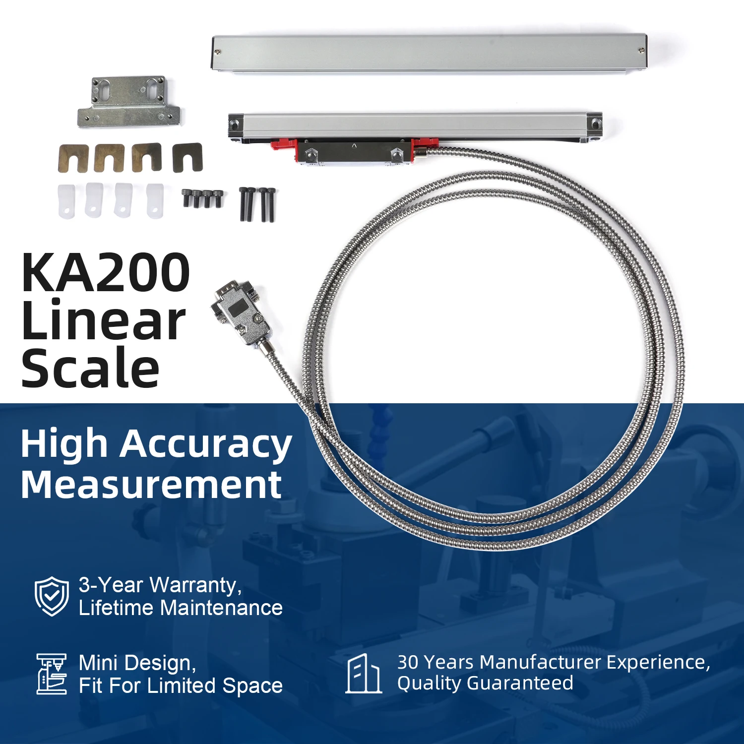 KA200 Series Linear Scale 4E5 Certification European Standard CNC Lathe Mill Grinder High Accuracy Digital Measurement Equipment