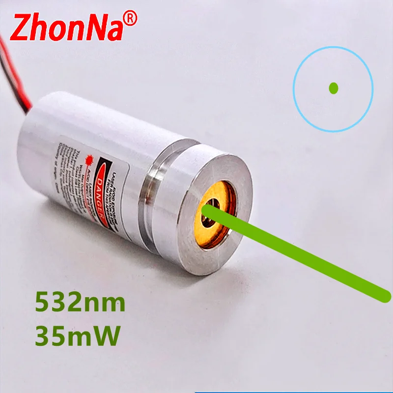 532nm35 Green Laser Module 3-5V Copper Laser Spot Irradiation Positioning Lamp Laser Diode Light Emission Aiming Accessories