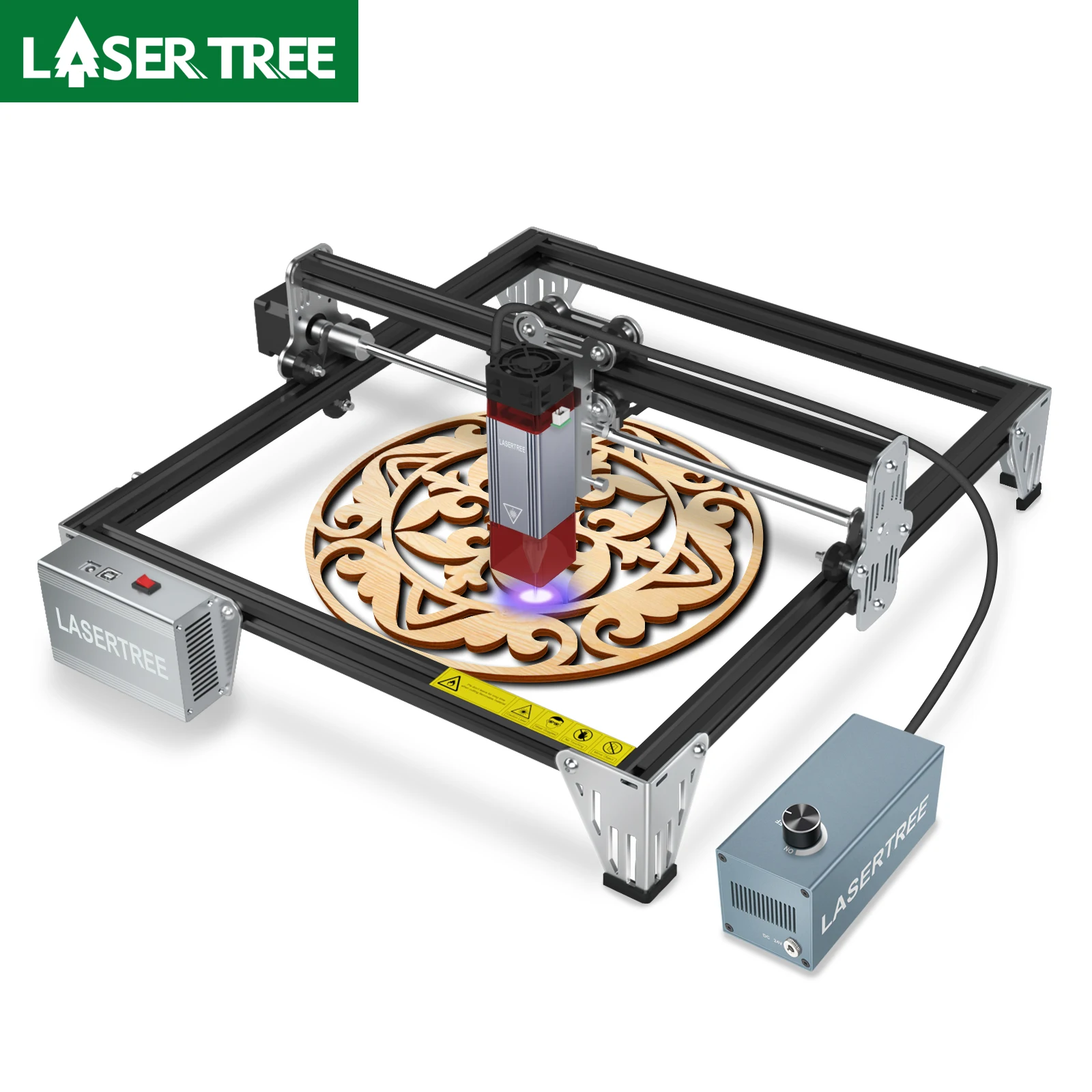 LASER TREE K1 Mini Laser Engraving Machine with 5W 10W Laser Head Laser Engraver Cutter Woodworking TTL Blue Light Laser Module