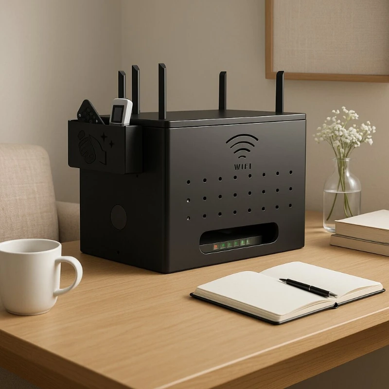 Decorative Home Router Placement Rack Cable & Remote Organizer Wireless WiFi TV Set-Top Box Storage Socket Cover Box