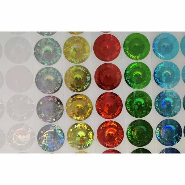 Hologram Tamper Proof Sticker Earth Pattern Warranty VOID Seal Genuine Guarantee Security Round One Time Use Holographic Label