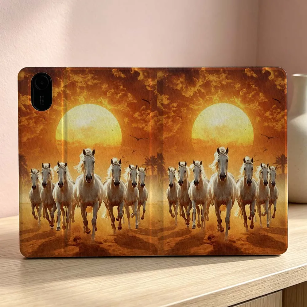 Sunset Black Horse Pattern For Xiaomi Redmi Mi Pad 8 7 6 5 4 2 SE K Pro Max Ultra Poco Pad Inch Tablet Case Soft