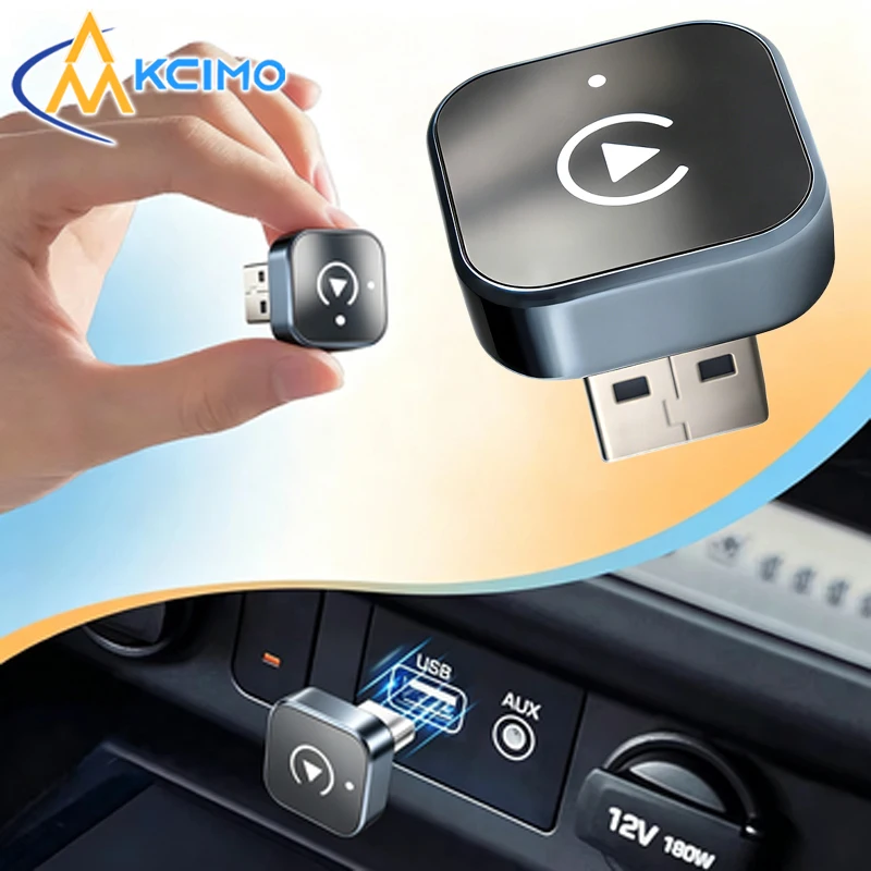 Wireless CarPlay Adapter & Android Auto 2in1 AI Box Fast Boot Plug & Play, Converts Wired to Wireless for Car Multimedia System