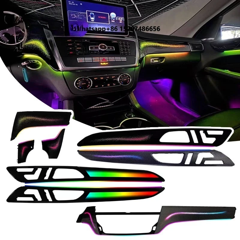 SJC Dynamic Piano Black Car LED Ambient Light for Mercedes  X166 ML/GL/GLE/GLS Auto Car Accessories Interior Decoration