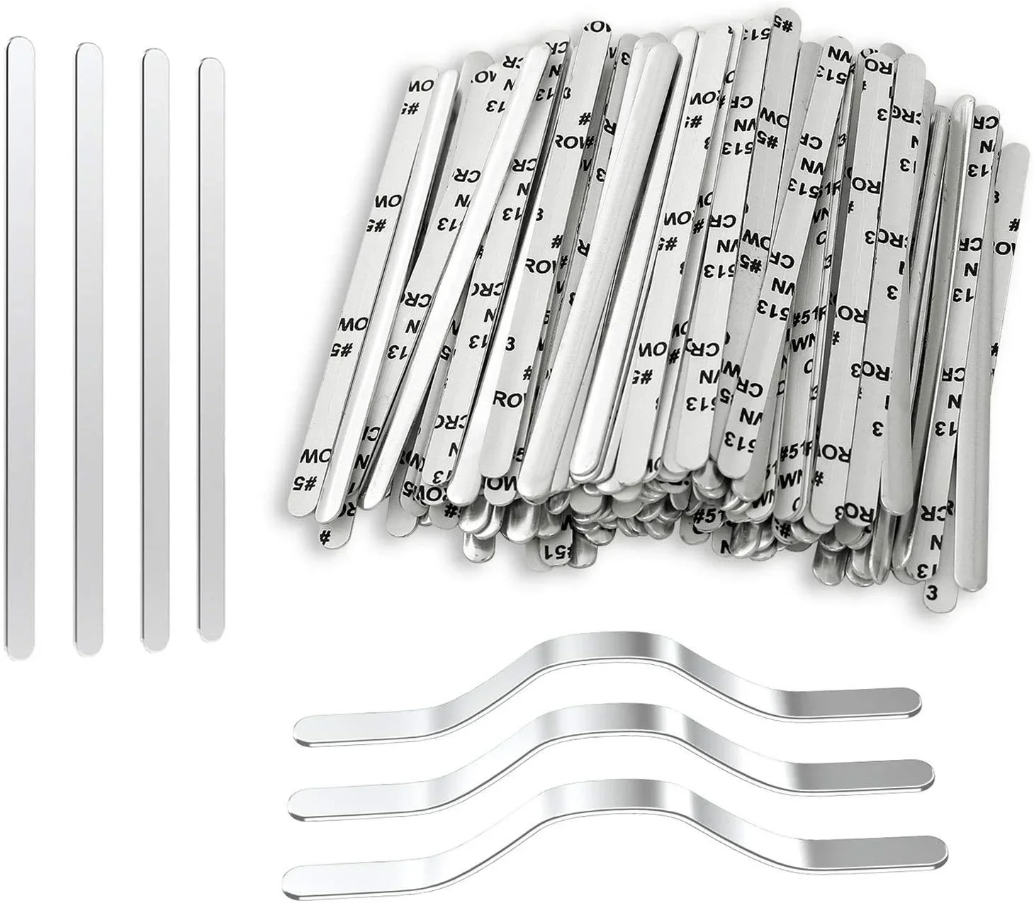 Nose Bridge Strips for Mask, Aluminum Metal Flat  Straps Adjustable  Clips Wire  DIY Face Mask Making Accessories