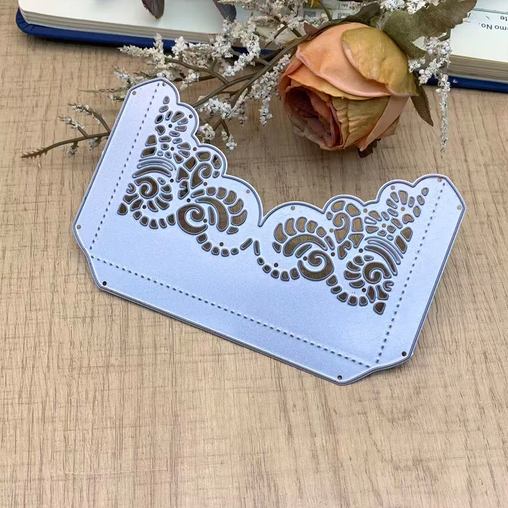 Lace Envelope Border Metal Cutting Dies DIY Scrapbook Card Making Etched Die Paper Craft Embossing Template