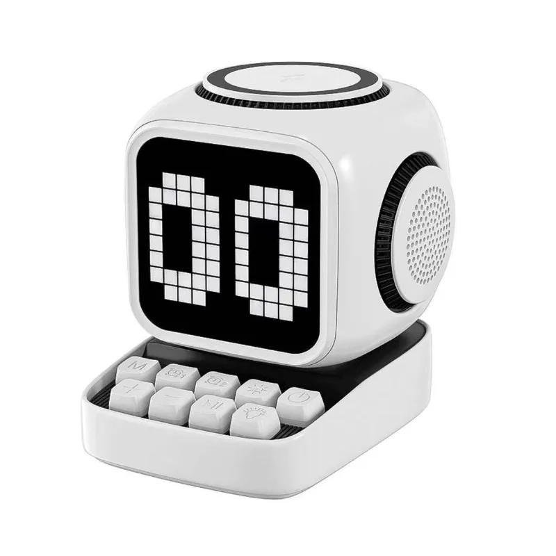 Pixel Bluetooth speaker, wireless charger with display screen, magnetic smart speaker
