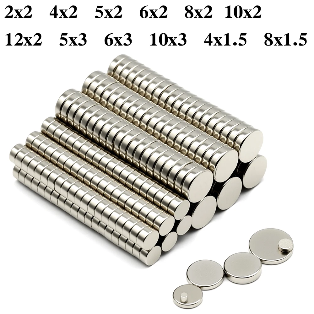 High Strength Round Neodymium Magnet NdFeB N35 Permanent Powerful Fridge Magnets Imanes 4x2 5x2 6x2 6x3 10x2 10x3mm