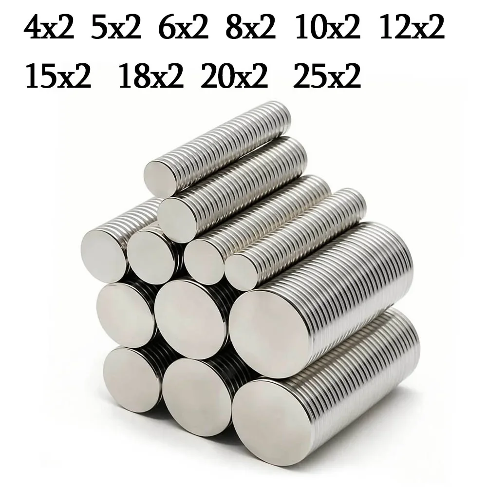 Super Strong Round Neodymium Magnet Powerful Magnets N35 small Permanent Magnetic NdfeB 2x2 4x2 5x2 6x2 8x2 10x2 12x2 15x2 20x2