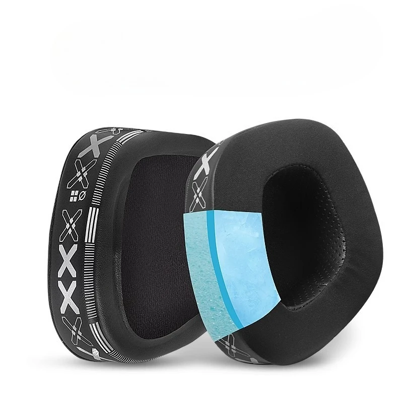 Replacement Printed Ice Silk Fabric Memory Foam Ear Cushion for Corsair Void PRO ELITE RGB Wireless Gaming Headset