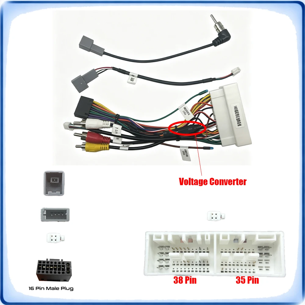 Car Stereo Wiring Harness Adapter Android Head Unit for Hyundai Celesta I10 I20, KIA KX3 K2 Cerato, Harness Only, No Canbus Box