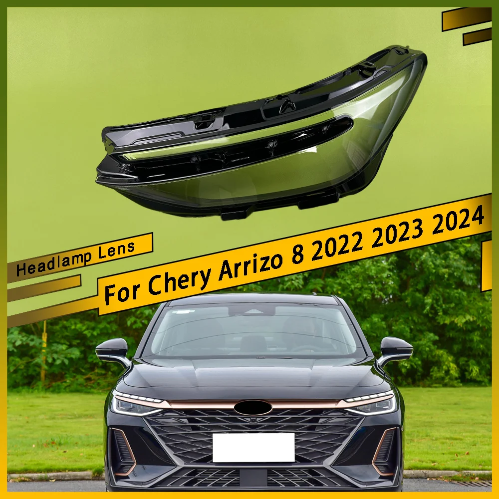 For Chery Arrizo 8 2022 2023 2024 Car Front Headlight Lens Cover Car Headlight Transparent Glass Lamp Cover Shell Car Products