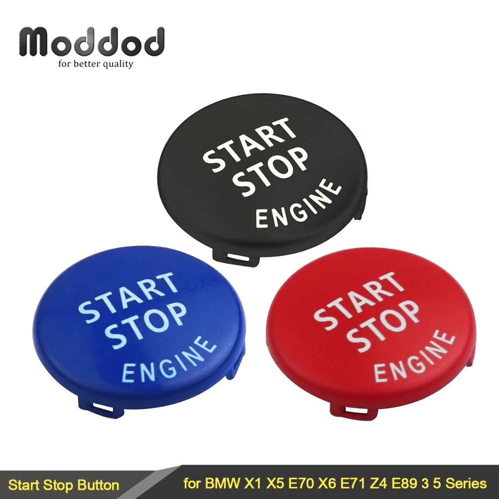 Car Engine Start Stop Switch Button Replace Cover for BMW 1 3 5 Series E87 E90/E91/E92/E93 E60 X1 E84 X3 E83 X5 E70 X6 E71 Z4