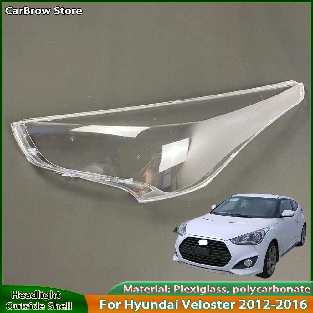 Headlamp Shell For Hyundai Veloster 2012-2016 Car Accessories Headlight Cover Transparent Lampshade Lamp Lens Plexiglass