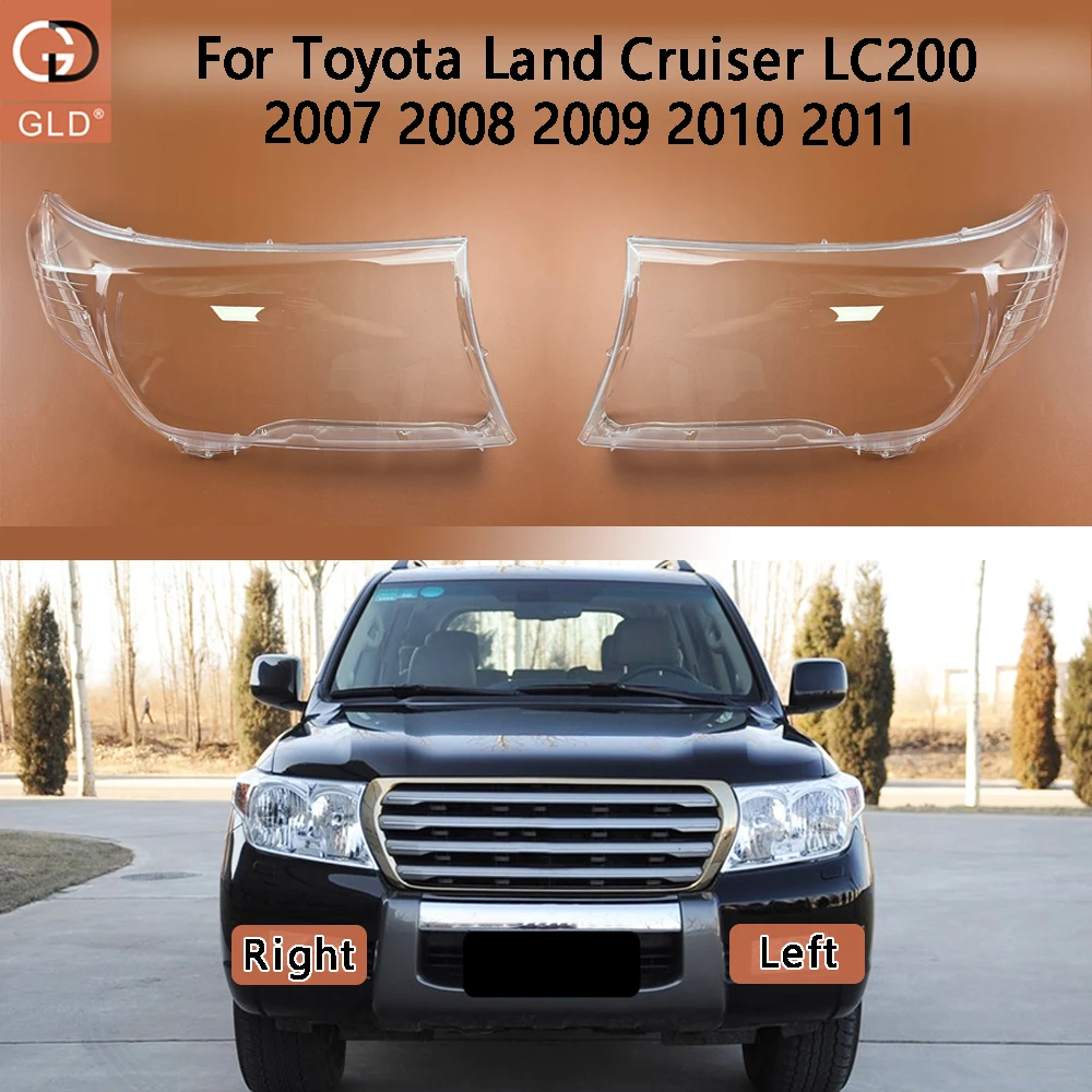 For Toyota Land Cruiser LC200 2007 2008 2009 2010 2011 Car Headlight Shell Replacement Headlight Cover Headlamp Lens Headlight