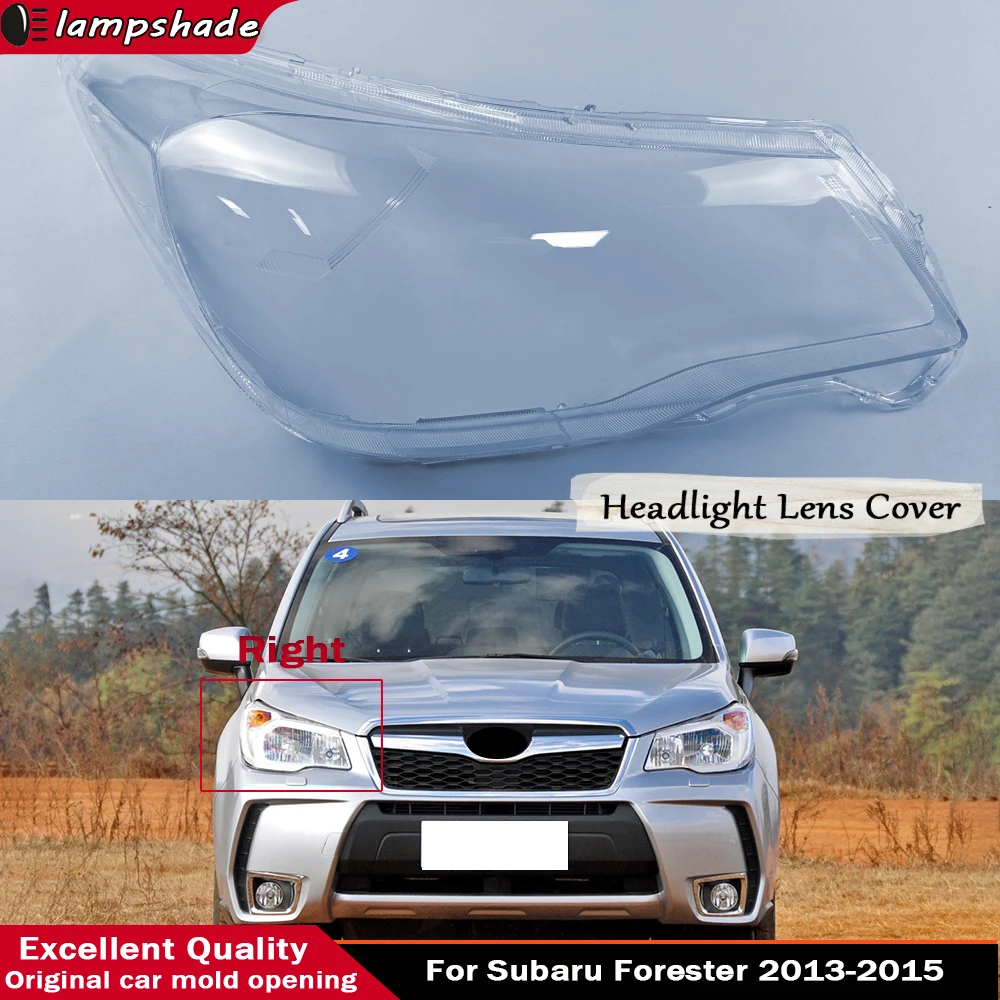 For Subaru Forester 2013 2014 2015 Car Headlight Cover Lens Glass Shell Front Headlamp Transparent Lampshade Auto Light Lamp