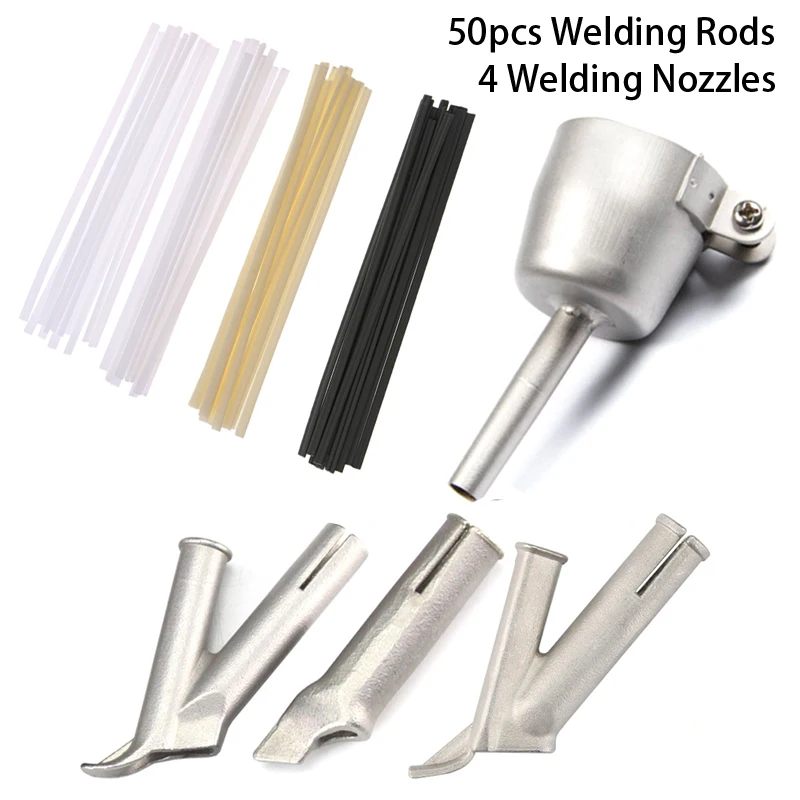 Round Triangle Speed Nozzle for Welding Plastic Heat Gun Kit Tip Vinyl Welder Hot Air Torch PP PVC PE ABS Rods Floor Bumper