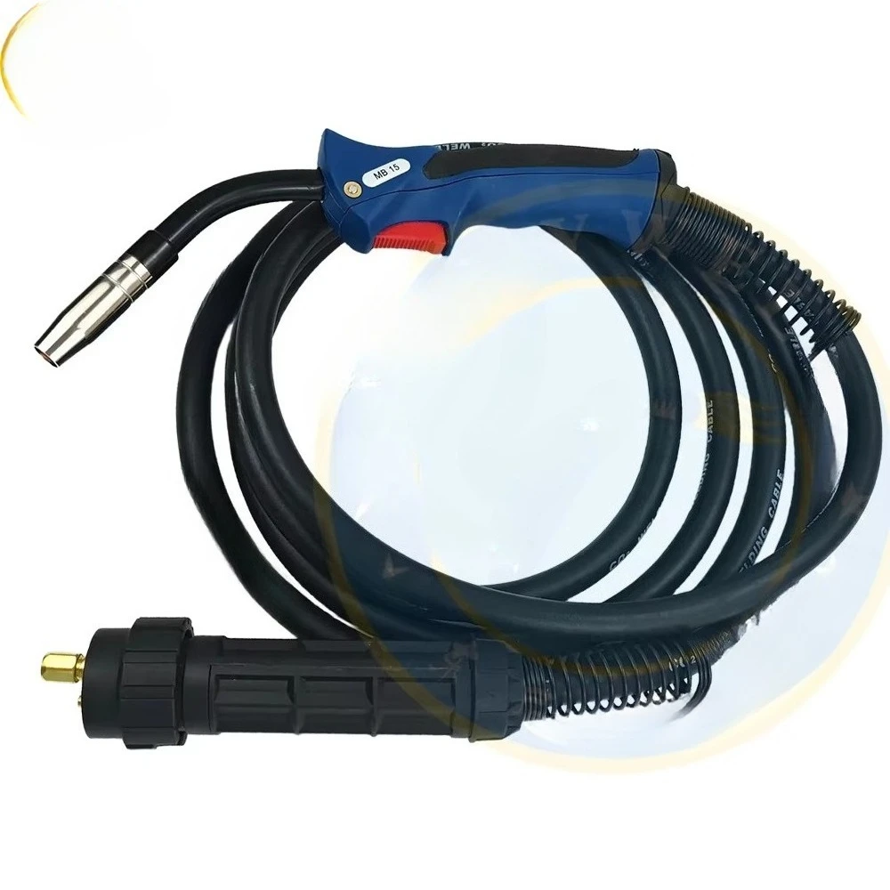 MB-15AK 180A Industrial MIG Torch | Air Cooled Welding Gun with European Standard Connector