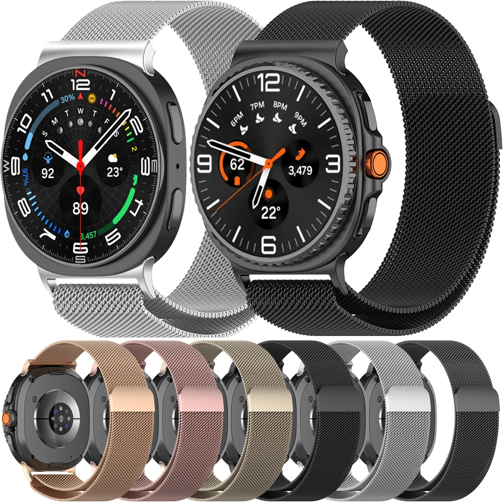 Milanese Loop Strap For Samsung Galaxy Watch 8 44mm 40mm Classic 46mm Metal Magnetic Bracelet Galaxy Watch Ultra 47mm Watchband